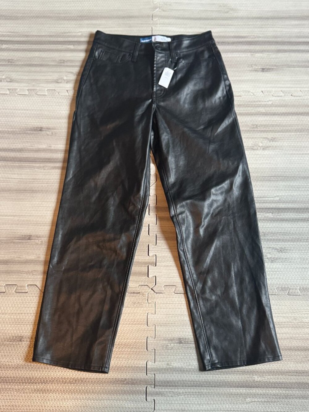 NWT Old Navy Women's High-Waisted OG Loose Faux-Leather Pants